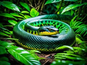 anakonda, zielona, wąż, cechy